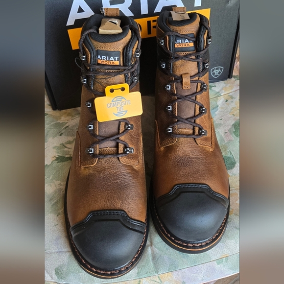 Ariat Men's Brown Work Boots - Picture 3 of 13